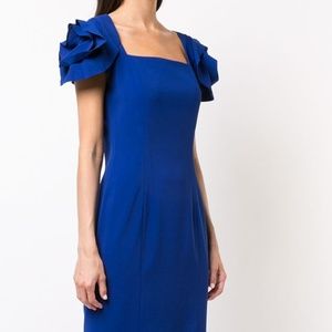 Badgley Mischka Women's Rose Shoulder Dress